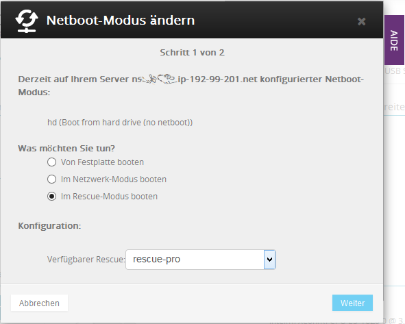 Netboot Modus