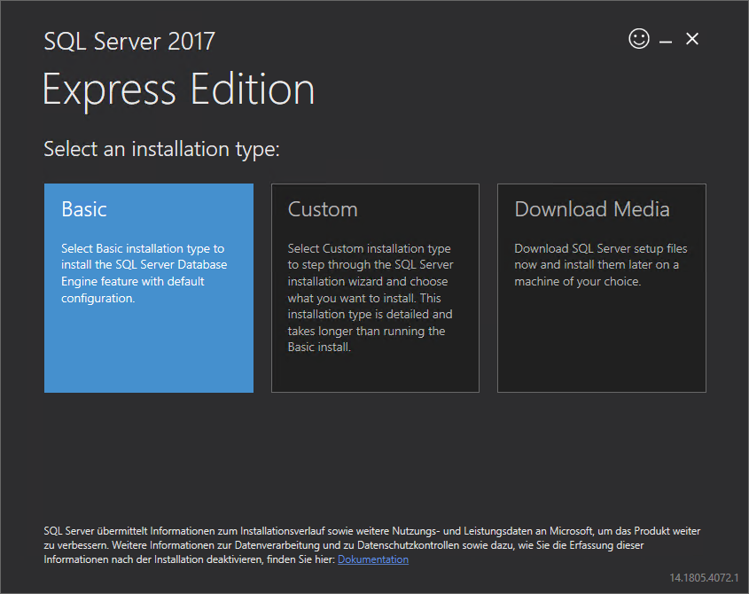 SQL 2017 Basic Setup